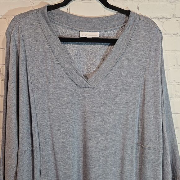 J.jill Tranquility Fleece Top In Blue Size XL - Picture 2 of 9